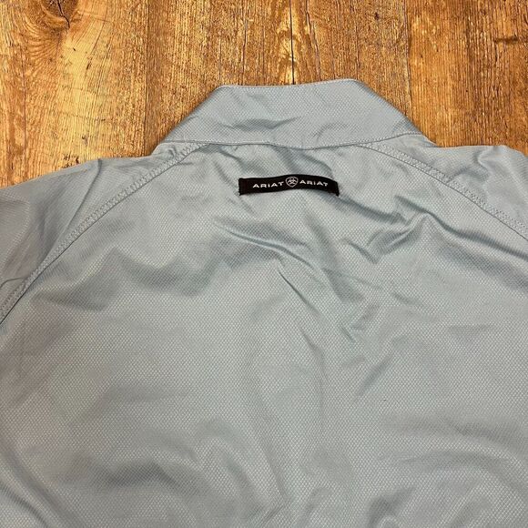 Ariat Windbreaker Jacket Women's S Full Zip Blue Equestrian Softshell Rain - Picture 8 of 10
